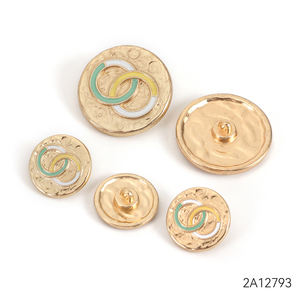 Luxury 20mm Metal Alloy Flower Shank <b>Buttons</b> Customized Logo Design Eco-Friendly Plating Technique - Product Image 4