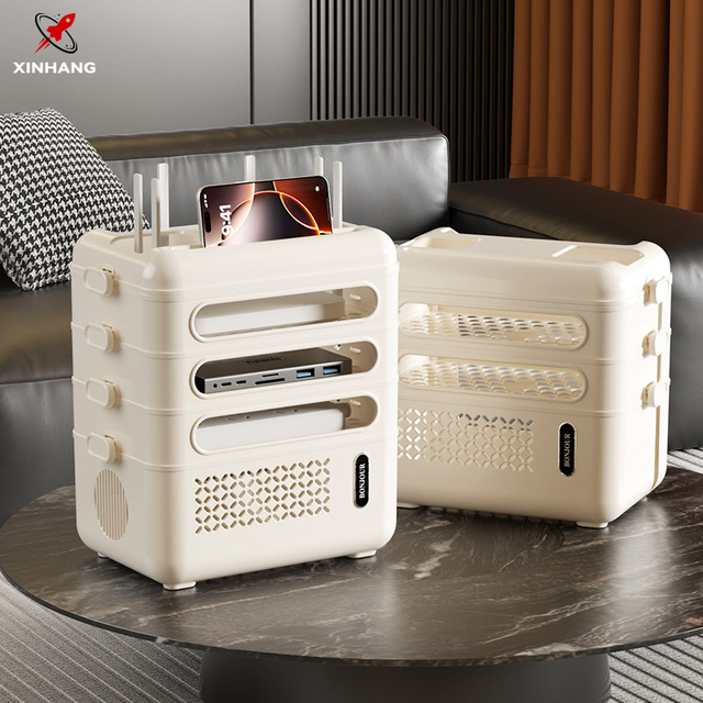 Xinhang Flexible Portable Durable Eco-Friendly Modern ABS Router Storage Box Multilayer Design Multiple Sizes for Living Room