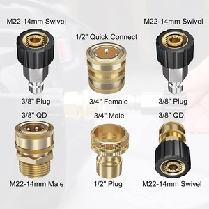 Xi Yi High Pressure Cleaner Adapter M22 14mm To 3/8 Inch Brass <b>Quick</b> Connect Kit For Water Pipe Cleaning Gun <b>Link</b> - Product Image 5