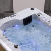 Jacuzzi Rectangular Moderno de Acrílico con Control Balboa, 40 Boquillas, para Exteriores, Ideal para Villas y Hoteles, para 2-3 Personas