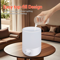 Humidificateur à brume fraîche de haute qualité, réservoir blanc de 4 L, pour chambres à coucher, portable, pour la maison, la voiture