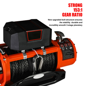 Remaco <span class=keywords><strong>Treuil</strong></span> électrique de récupération 12V 14500LB robuste pour tout-terrain <span class=keywords><strong>4x4</strong></span>, kit d'outils d'urgence avec télécommande et corde synthétique Dyneema - Product Image 2