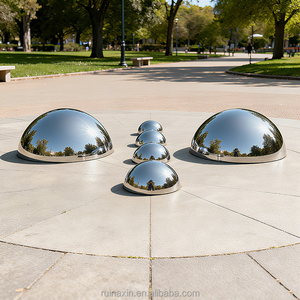 Nhà Máy 25Mm-100Mm Tùy Chỉnh Hiển Thị Bán Cầu Nửa Đánh Bóng Vòng Bóng Hình Cầu Vườn Thép Không Gỉ Kim Loại Nửa Hollow Bóng - Product Image 1
