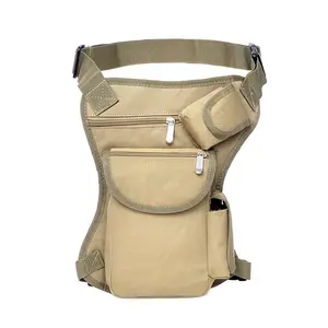 बाहरी सवारी हाइकिंग बैग के लिए कस्टम बहु-कार्यात्मक कैनवास सामरिक पैर कमर बैग