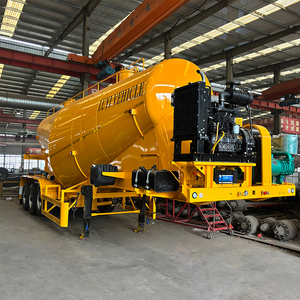 Remolque compresor de aire de 40m³ y 3 ejes, 12m³ de capacidad, superventas, para transporte de materiales en polvo a granel, semirremolque cisterna para polvo - Product Image 2