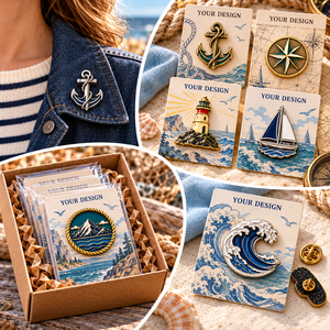Badges et épingles nautiques personnalisés en métal, laiton antique, argent, émail 3D en relief, vente en gros OEM ODM - Product Image 2