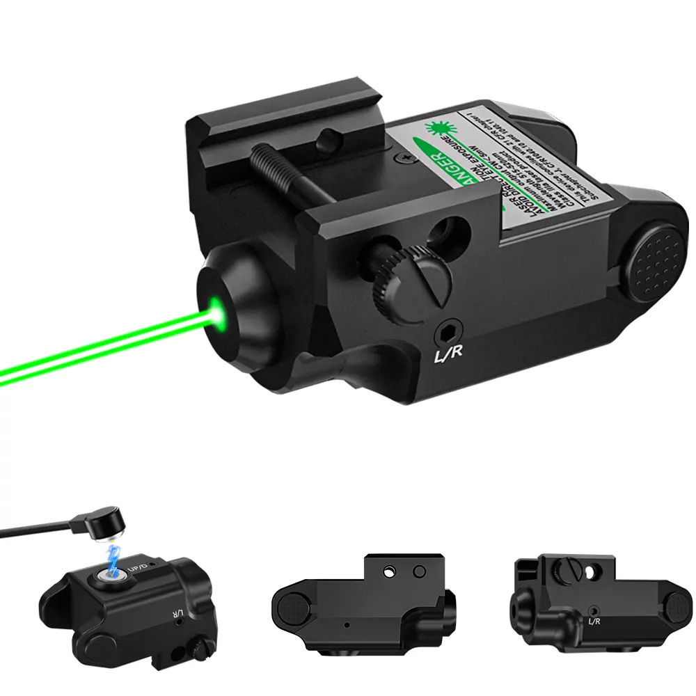 Small Built-in rechargeable Battery Green laser sight Green Dot Scope fit for Hunting Outdoor Sport