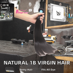 Cabello Virgen Remy Liso Natural 1b con Cutícula Alineada, el Mejor Cabello Indio 12A sin Procesar, con Doble Trama a Máquina - Product Image 2