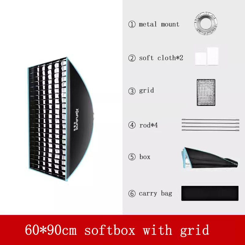 Softbox negro de 60*90cm + rejilla