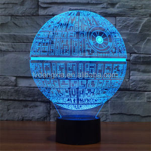 Lampada 3D Stereo Terra Blu Personalizzabile con Luce Notturna RGB e Piastra Guida Luminosa, Lampada Decorativa da Comodino - Product Image 1