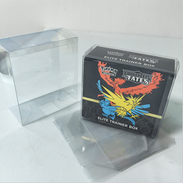 Dustproof PVC Pokemon Elite Trainer Box ETB Plastic Protector Cases Protective Booster Box Display Showcase Plastic Storage Box