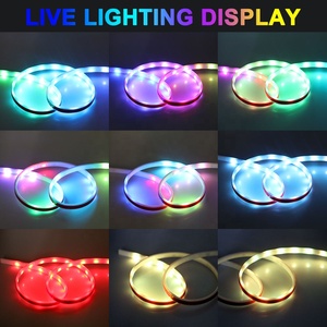 Rhino mới trang trí bầu không khí đèn 1.2cm 1.5cm Xe kép Màu sắc dẫn ánh sáng dải linh hoạt xe DRL quay ban ngày chạy - Product Image 4