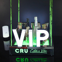 Bar Discothèque Coloré RGB Creative en acier inoxydable Laser VIP Présentoir à vin Porte-bouteille Présentateur Glorifier licence d'alcool