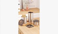Boîte de conservation hermétique en acier inoxydable 304 de qualité alimentaire, récipient à café, boîte à lunch, pot de conservation des aliments avec couvercle