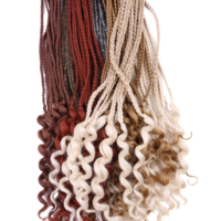 10 ciocche/confezione Dreadlock extension fatti a mano all'uncinetto capelli sintetici 24 pollici rosa 613 Crochet trecce per capelli per donne deadlock Hai
