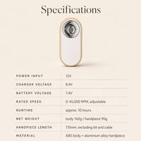 2032 45K Ponceuse à ongles électrique portable sans fil rechargeable + support en bois pour salon