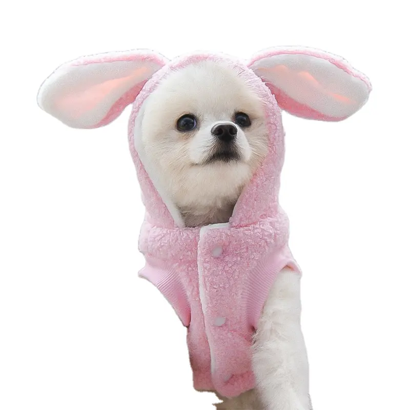 Envío rápido (7 días) satisfacción garantizada disfraz de conejito de  peluche para mascota VILLCASE Ropa de invierno para mascotas conejo fresa  rosa disfraz de conejo hámster talla 2XS Comprar ahora 