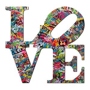 Tableaux sur toile modernes style nordique Graffiti Art LOVE HOPE, affiches et impressions murales pour salon et décoration intérieure - Product Image 5
