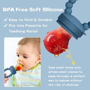 Sucette en silicone pour bébé de 0 à 12 <span class=keywords><strong>mois</strong></span> Mangeoire écologique de qualité alimentaire sans BPA avec couvercle de plateau de congélation pour sucettes glacées au lait maternel - Product Image 3