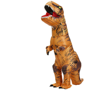Realistico Cosplay dinosauro tuta gonfiabile per Halloween divertente bambola vestito per la famiglia festa e le vacanze per i bambini e adulti - Product Image 2