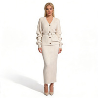 Conjunto de 2 Piezas de Punto Elegante y Exquisito, en Oferta, para Uso Diario y Citas
