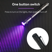 Mini lampe torche UV QXMOVING AAA, petite, 395 nm, détecteur d'urine d'animaux de compagnie, lampe torche ultraviolette avec clip