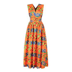 Abito da discoteca a mezza lunghezza con stampa digitale, taglie grandi irregolari, vari modi di indossare, con spacchi laterali, per donna - Product Image 5