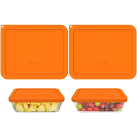 Couvercles de remplacement en silicone de qualité alimentaire, compatibles micro-ondes et lave-vaisselle, pour bols en verre Anchor Hocking 7212-PC/11Cup, marque XH