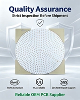 PCB LED circulaire en aluminium personnalisé OEM, épaisseur 1,2 mm, feuille de cuivre 25 µm, PCB pour éclairage de plafond