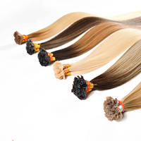 Extensions de cheveux russes Remy à pointe K, super double drawn, trame plate, pointes de kératine de haute qualité, cuticules alignées, couleur claire