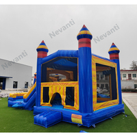 Structure gonflable commerciale combinée avec toboggan et piscine, château gonflable pour enfants pour la location événementielle