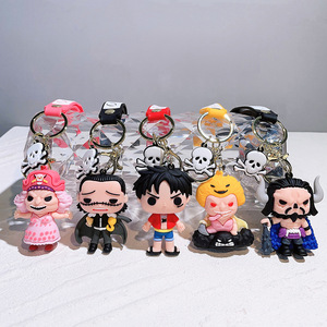 Porte-clés Anime en PVC souple, personnage de dessin animé <span class=keywords><strong>Luffy</strong></span> Nika, porte-clés en caoutchouc 3D - Product Image 4