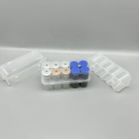 Boîte de stockage stérile pour vaccins, 10 ml, 10 compartiments, en plastique, pour petits flacons de peptides/vaccins