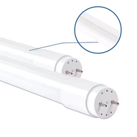 Tube LED en verre CRI80 T5 de 2 pieds, haute luminosité 120-200LM/W, large plage de température de couleur, lampe commerciale intérieure à économie d'énergie, garantie 5 ans