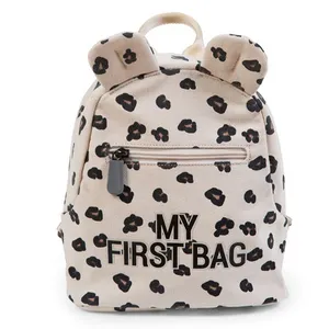 Personalized Backpack Kids Custom Monogram Cotton Leopard Print Children's Backpack