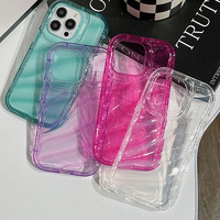 Coque Souple Transparente à Texture Ondulée pour iPhone 17 16 15 14 13 12 11 Pro Max XS XR 8 7 Plus, Housse Antichoc en Silicone