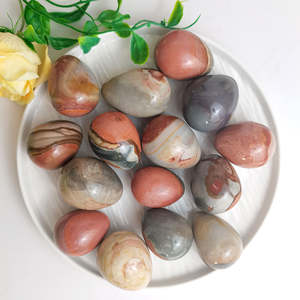 Huevos de Piedra Natural del Océano al por Mayor, Decoraciones de Cristal de Alta Calidad para Aliviar el Estrés y Jugar - Product Image 3