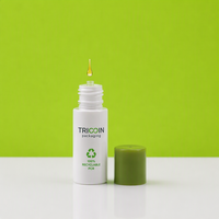 Flacon de crème 10cc en plastique blanc, flacon de crème contour des yeux, flacon de sérum tonifiant 10ml