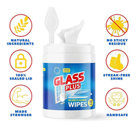 Lingettes nettoyantes OEM en conserve, 100 unités, sans traces, multi-surfaces, pour vitres de voiture, miroirs, écrans de télévision, lunettes