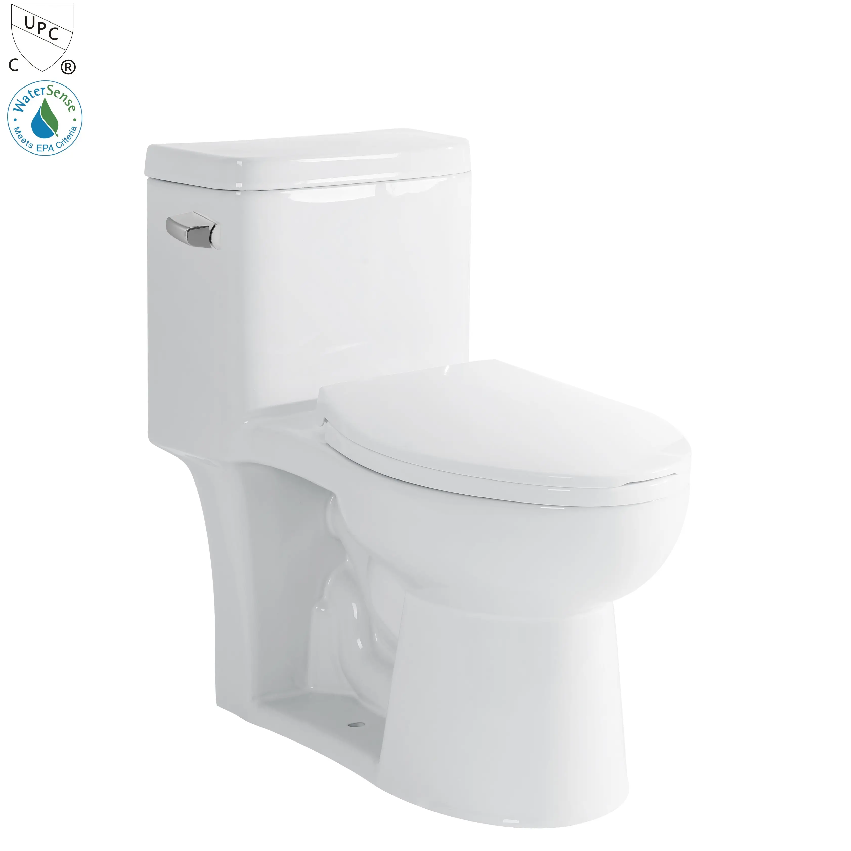 Cupc certification western style washroom toilet bowl ceramic one piece closestool ceramic toilet