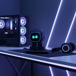 Ensemble de robots IA multicolores - Partenaire de bureau intelligent émotionnel, expressions faciales dynamiques et danse musicale, IA interactive - Product Image 3