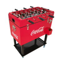 Glacière roulante 49L/65L pour jeu de baby-foot, chariot isotherme en métal, boîte de refroidissement avec roues pour matchs de football – Nouveauté très demandée