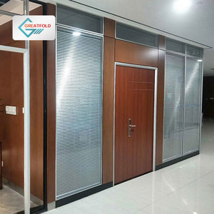 <span class=keywords><strong>Pared</strong></span> de separación de oficina moderna de estilo europeo, Partición de vidrio de <span class=keywords><strong>madera</strong></span> de doble acristalamiento con marco de aluminio, <span class=keywords><strong>pared</strong></span> de vidrio transparente - Product Image 5