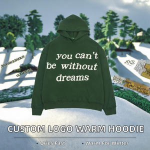 Sudadera con Capucha de Forro Polar para Hombre, con Logotipo Personalizado, Diseño Sólido, Corte Regular, Cálida para Invierno, 100% Poliéster, Estilo Vintage, Casual, Urbana, de Secado Rápido - Product Image 2