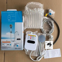 Chauffe-eau électrique instantané sans réservoir avec affichage LED thermostatique et pommeau de douche pluie pour salle de bain
