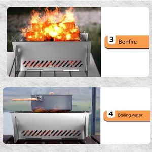 Parrilla de Acero Inoxidable Resistente, Plegable, Portátil y Desmontable, para Cocinas Exteriores y Uso Doméstico, Personalizable (OEM) - Product Image 3