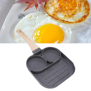Modern Non-Stick Marble Coated Square Griddle Pan With Wooden Handle And Utensils <b>Set</b> For <b>Induction</b> And Gas Stoves - Product Image 3