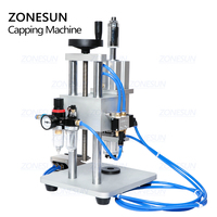 ZONESUN Machine de capsulage pneumatique semi-automatique flacon en verre petite bouteille capsuleuse aluminium plastique flacon en verre pince à sertir
