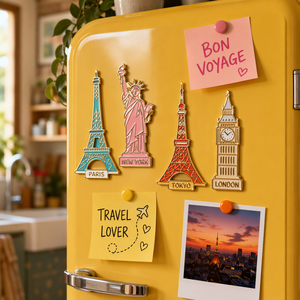 Imán <span class=keywords><strong>de</strong></span> nevera personalizado con diseño <span class=keywords><strong>de</strong></span> monumentos, Torre <span class=keywords><strong>Eiffel</strong></span>, <span class=keywords><strong>Estatua</strong></span> <span class=keywords><strong>de</strong></span> <span class=keywords><strong>la</strong></span> <span class=keywords><strong>Libertad</strong></span>, Big Ben, recuerdo <span class=keywords><strong>de</strong></span> viaje, imán turístico <span class=keywords><strong>de</strong></span> metal - Product Image 1