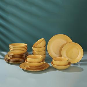 Campione disponibile set di stoviglie personalizzate in ceramica set di stoviglie smaltate colorate set <span class=keywords><strong>da</strong></span> cena in gres <span class=keywords><strong>servizio</strong></span> stoviglie in gres per <span class=keywords><strong>6</strong></span> - Product Image 3